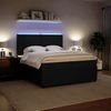 vidaXL Boxspringbett mit Matratze Schwarz 200x200 cm Samt 3294726 Bild 4