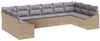 vidaXL Gartensofa-set 10 pcs Beige und Hellgrau Poly-Rattan 3355569 Bild 2
