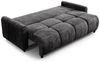 Sofa 3-Sitzer mit Schlaffunktion GIANA Stoff Soft Graphit Bild 4