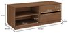 IDIMEX Lowboard MAITE, 110cm mit 2 Schubladen und Ablagefach aus Massivholz Kastanie Finish Bild 4