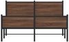 vidaXL Metallbett ohne Matratze Braun Eichen-Optik 150x200 cm 3301413 Bild 5
