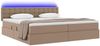 vidaXL Bett mit Stauraum und LED Hellgrau 200 x 200 cm Kunstleder 3371048 Bild 3