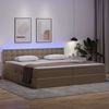 vidaXL Bett mit Stauraum und LED Hellgrau 200 x 200 cm Kunstleder 3371048 Bild 5