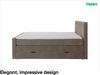 MEBLINI King Boxspringbett VARANO 140x200 cm mit Bettkasten – H3/Hellbraun Samt Polsterbett - Gepolstert Doppelbett mit Matratze und Topper - Polsterbett mit Stauraum - Bett mit Kopfteil – Stauraumbett Bild 3