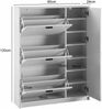 Schuhschrank Weiß 90x120x24 cm Schuhkipper Geschlossen Bild 4