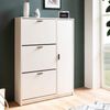 Schuhschrank Weiß 90x120x24 cm Schuhkipper Geschlossen Bild 3