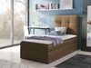 Boxspringbett 'Minvan 2' rechts braun 90x200 cm Bild 2