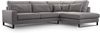 AX LIVING Ecksofa grau Castellio 314 cm – Wohnlandschaft L Form L Bild 3