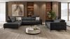 Sofanella Ecksofa MARBELLA Ledercouch Polsterecke Designersofa in Schwarz Bild 3