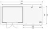 Gartenhaus Askola 4 - 302x217 cm mit Anbaudach 2,80m, 19 mm Holz terragrau, Karibu Bild 3