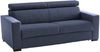 Dmora 2-Sitzer festes Sofa Kiev, Sofa aus gepolstertem Stoff, verstellbare Kopfstützen und Standardarmlehnen, 100 % Made in Italy, 180 x 95 x 85 cm, Blau Bild 4