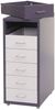Rollcontainer Boston T851, Schubladenschrank Stahlschrank, 69x28x41cm 6 Schubladen ~ dunkelgrau weiß-dunkelgrau Bild 3