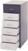 Rollcontainer Boston T851, Schubladenschrank Stahlschrank, 69x28x41cm 6 Schubladen ~ dunkelgrau weiß-dunkelgrau Bild 5