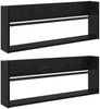 vidaXL Magazinregal 2 pcs Schwarz Eichen-Optik 80 x 12 x 30 cm 890805 Bild 2