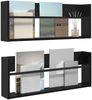 vidaXL Magazinregal 2 pcs Schwarz Eichen-Optik 80 x 12 x 30 cm 890805 Bild 3