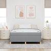 vidaXL Bettrahmen mit Matratze Hellgrau 140 x 190 cm Stoff 3398934 Bild 3