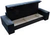 Vente-unique - AMELIA Sofa SamtStoff Blau - B 102 cm x H 85 cm x L 257 cm Bild 5