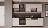 Küche ARONA BASIC LOFT 280 cm Küchenzeile Küchenblock Einbauküche Kaschmir beige matt + Schwarz matt Bild 2