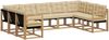 vidaXL Outdoor-Sofagarnitur mit Kissen 9 pcs Weiß und Beige 3389851 Bild 2