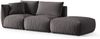 Micadoni Modulares Sofa Chris 3-Sitzer Rechts Samt Dunkelgrau Bild 2