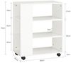 SoBuy FBT68-W Schubladenschrank Büro, Spanplatte, Melamin, Weiß, 60 x 75 x 35 cm Bild 3