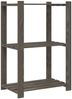 vidaXL Lagerregal mit 3 Böden Grau 60x38x90 cm Massivholz Kiefer 373387 Bild 5