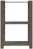 vidaXL Lagerregal mit 3 Böden Grau 60x38x90 cm Massivholz Kiefer 373387 Bild 3