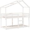 vidaXL Etagenbett mit Dach Weiß 90x200 cm Massivholz Kiefer 3282040 Bild 3