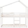 vidaXL Etagenbett mit Dach Weiß 90x200 cm Massivholz Kiefer 3282040 Bild 4