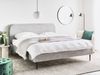 Bett mit Lattenrost Cord FLAYAT 180 x 200 cm Hellgrau Bild 3