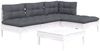 vidaXL 5-tlg. Garten-Lounge-Set mit Kissen Weiß Kiefernholz 3096305 Bild 3