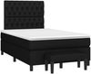 vidaXL Boxspringbett mit Matratze Schwarz 120x190 cm Stoff 3270378 Bild 5