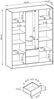 Bettso 'NELLY' Kleiderschrank mit Lamellen, Holzwerkstoff Artisan Eiche 200x51x155 cm Bild 4