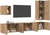 vidaXL TV-Wandmöbel Wandmontiert 5 pcs Artisan-Eiche Holzwerkstoff 3402768 Bild 3