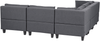 Beliani 'Unstad' Sofa, Dunkelgrau, Stoff, 72 x 228 x 228 cm, ohne Ottomane, Rechts Bild 5
