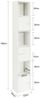 SoBuy STR10-W Badezimmer-Hochschrank, Spanplatte, Melamin, Weiß, 33 x 188 x 24 cm Bild 3