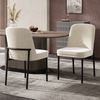 Esszimmerstühle 4er Set Samt, gepolsterte Küchenstühle mit Metallgestell, moderne Stühle in Beige, minimalistisches Design Bild 3