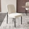 Esszimmerstühle 4er Set Samt, gepolsterte Küchenstühle mit Metallgestell, moderne Stühle in Beige, minimalistisches Design Bild 4