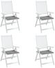 vidaXL Gartenstuhl-Kissen 4 Stk. Grau 50x50x4 cm Oxford-Gewebe 314040 Bild 4