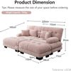 Ecksofa aus Chenille in Pink, modular mit Ottomane, tiefer Sitz und breite Armlehnen,220 x 145 x 81 cm Bild 4