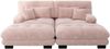 Ecksofa aus Chenille in Pink, modular mit Ottomane, tiefer Sitz und breite Armlehnen,220 x 145 x 81 cm Bild 5