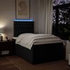 vidaXL Boxspringbett mit Matratze Schwarz 120x200 cm Stoff 3293944 Bild 4