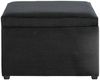 Sitztruhe >54545< in schwarz, MDF, Textilgewebe Cord - 58x42x39cm (BxHxT) Bild 3
