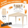 KESSER® Faltpavillon mit Tasche, ohne Beleuchtung, wasserdicht und UV-Schutz 50+, Metall / Polyester beige, 300x300 cm Bild 4