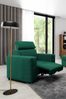 Ecksofa inkl. Hocker und Sessel CANTON Stoff Camelia Grün Ottomane Links Bild 4