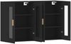 vidaXL Wandschränke 2 Stk. Schwarz Holzwerkstoff 3197898 Bild 5