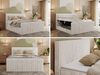 Boxspringbett mit zwei Multipocket-Matratzen und Topper, Doppelbett aus Cordstoff, zwei Bettkästen - TILIANO KING DUO - 200 x 200 cm - Beige Cord - H3 Bild 2