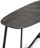 Design Couchtisch TURIN 90cm dunkle Marmor-Optik schwarzes Metallgestell Bild 2
