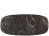 Design Couchtisch TURIN 90cm dunkle Marmor-Optik schwarzes Metallgestell Bild 4
