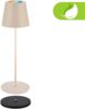 BRILONER - RGBW LED Tischlampe kabellos IP44 mit Ladestation, stufenlos dimmbar, Akku & Lichtquelle tauschbar, Nachttischlampe, Dekolampe, LED Lampe, Akku Tischleuchte, Restaurant, 36x12 cm, Beige Bild 2
